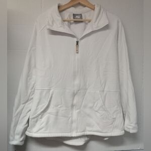Skechers White Snuggle Fleece Mock Zip Jacket XXL